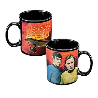 Star Trek Collectibles - USS Enterprise Spock and Kirk Warp Speed Mug