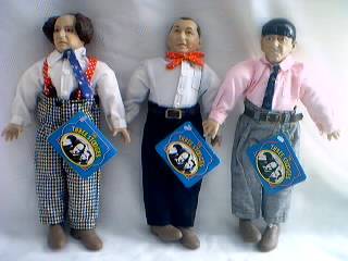 3 Stooges Collectibles - Three Stooges Moe, Larry, Curly Dolls