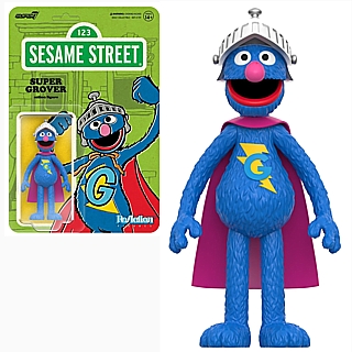 Sesame Street Collectibles Super Grover ReAction Figure by Super 7
