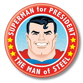 Cartoon Collectibles - DC Comics Superman for President Pinback Button