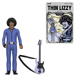 Rock and Roll Collectibles - Thin Lizzy Phil Lynott Jailbreak ReAction Figure Super7