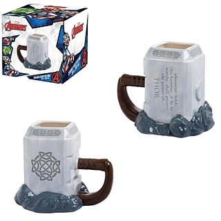 Super Hero Collectibles - Marvel Comics - Thor Mjolnir Sculpted Ceramic Mug