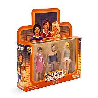 Television from the 1970's and 1980's Collectibles - Three's Company Jack Tripper, Chrissy Snow, Janet Wood Boxed Action Figures from Syndicate Toys
