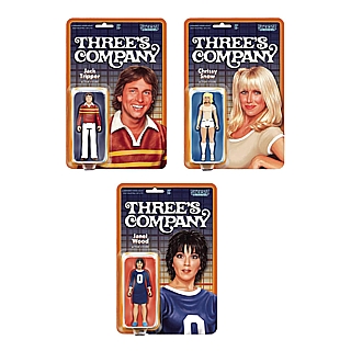 Television from the 1970's and 1980's Collectibles - Three's Company Jack Tripper, Chrissy Snow, Janet Wood  Action Figures from Syndicate Toys