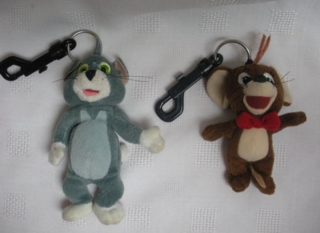 Cartoon Collectibles - Tom and Jerry Plush Beanbag Keychain Clip-ons