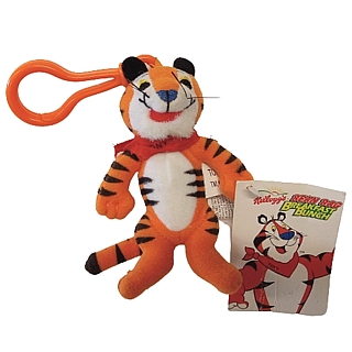 Kelloggs Cereal Collectibles - Frosted Flakes Tony the Tiger Plush Beanbag Figure Clip-On