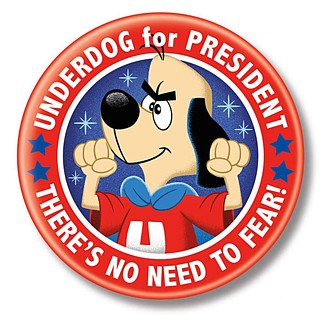 Vintage Cartoon Collectibles - Underdog for President Metal Pinback Button