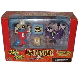 Vintage Cartoon Collectibles - Underdog and RiffRaff Vinyl PVC Figure Set