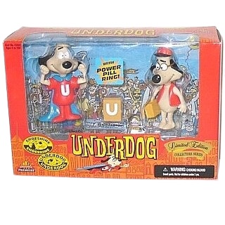 Vintage Cartoon Collectibles - Underdog Shoe Shine Boy Vinyl PVC Figure Set