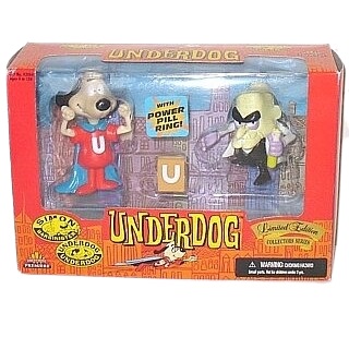 Vintage Cartoon Collectibles - Underdog and Simon BarSinister Vinyl PVC Figure Set