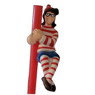 Cartoon and Book Characters Collectibles - Where's Waldo? Where's Wally? PVC Straw Figure Wenda Wilma