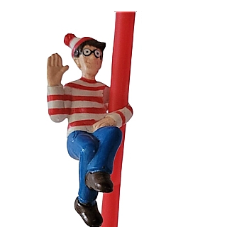 Cartoon and Book Characters Collectibles - Where's Waldo? Where's Wally? PVC Straw Figure
