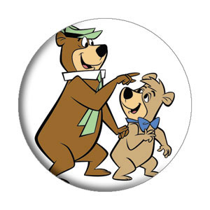 Hanna Barbera Collectibles - Yogi Bear and BooBoo Bear Pinback Button