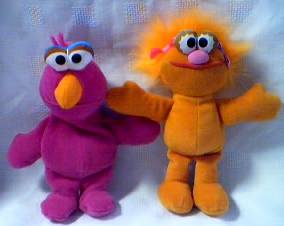 Sesame Street - Telly Monster and Zoe Beanie