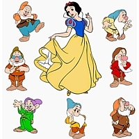 Cartoon characters Disney Snow White and the Seven Dwarfs