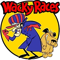 Cartoon characters Wacky Races Penelope Pitstop Dick Dastardly Muttley